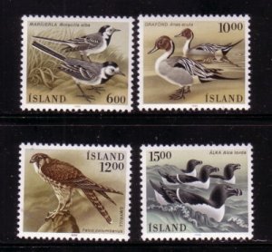 Iceland Sc 618-21 1986 Birds stamp set mint NH