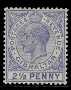 GIBRALTAR GV SG94, 2½d bright blue, M MINT. Cat £25.