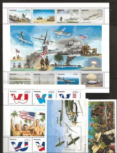 Tanzania Sc 1350-3 NH issue of 1995 - WORLD WAR II 