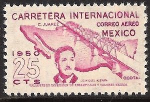 MEXICO 1950  Scott C199 mnh scv $3.00 less 70%=$0.90