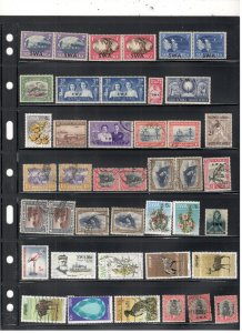 SOUTH WEST AFRICA COLLECTION ON STOCK SHEET MINT/USED