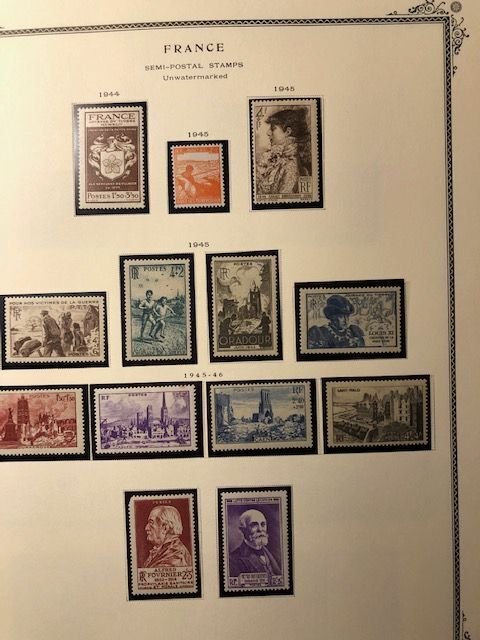 French Semi Postals - 12 pages -