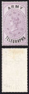 South Africa SGAT12 One Pound Lilac and Black Army Telegraphs M/M Very Fresh Ca