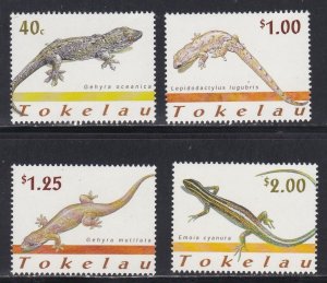Tokelau # 288-291, Lizards, NH, 1/2 Cat