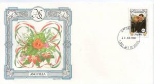 Anguilla 1986 Royal Wedding Prince Andrew & Sarah Sc 683 Fargusan Flower Orch...