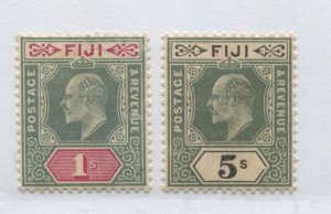 Fiji KEVII 1903 1/ and 5/ mint o.g. hinged