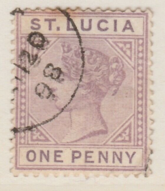 ST. LUCIA 1891 Wmk Crown CA Die II 1d Very Fine Used A8P12F17