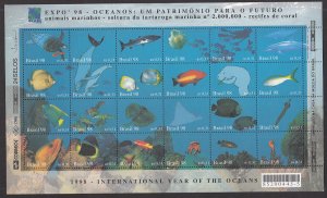 Brazil 2674 Marine Life Pane MNH VF