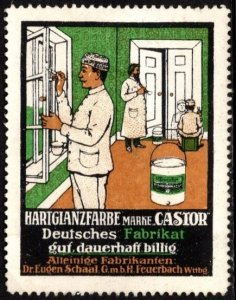 Vintage Germany Poster Stamp Hari Gloss German Made Paint, Permanently Cheap