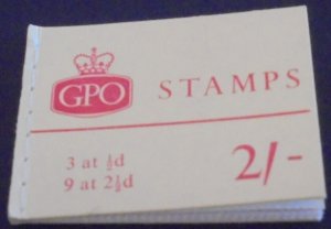 Great Britain-20 GPO STAMP STITCHED BOOKLETs Q.E.11 MOGNH-LOT-10 BOOKLETS