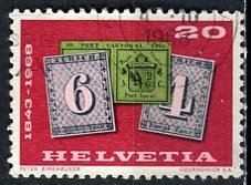 Switzerland 1968: Sc. # 492; Used Single Stamp