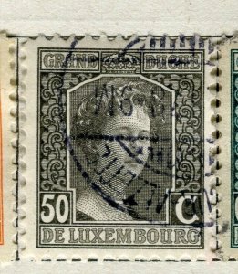 LUXEMBOURG; 1914 early Duchess Adelaide issue fine used 50c. value