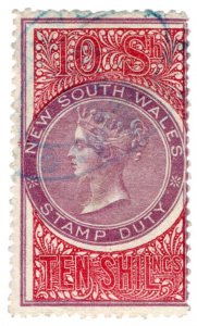 (I.B) Australia - NSW Revenue : Stamp Duty 10/-