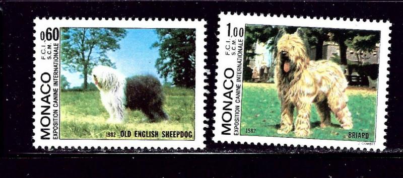 Monaco 1336-37 MNH 1982 Dogs