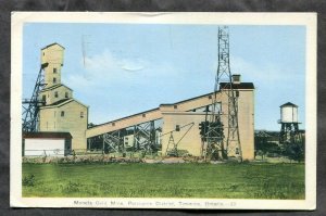 1125 - RHEAULT (Sudbury) Split Ring on 1946 Timmins Moneta Gold Mine Postcard