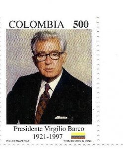 COLOMBIA 1997 VIRGILIO BARCO PRESIDENT OF COLOMBA 1986 - 1990 POLITICIANS MINT