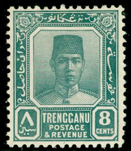 MALAYSIA - Trengganu SG34, 8c grey, LH MINT. Cat £50.