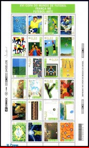 2675 BRAZIL 1998 WORLD CUP FRANCE, FIFA, SOCCER/FOOTBALL, MI# 2850-73, SHEET MNH