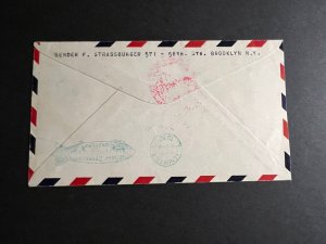 1930 Spain Graf Zeppelin Airmail Cover Seville to Brooklyn NY USA LZ 127 FFC