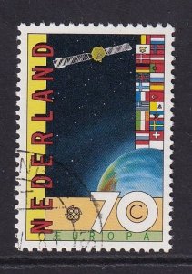 Netherlands  #651  cancelled  1983 Europa 70c satellite