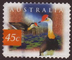 Australia 1996 Sc#1536, SG#1687 45c Jacana, Birds, Wildlife USED.