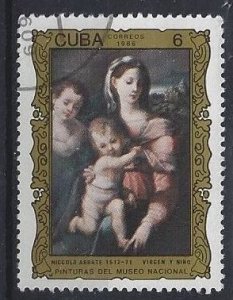 CUBA Sc# 2910  MUSEUM PAINTINGS  6c  1986  used cto