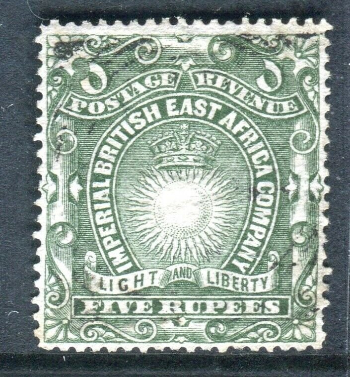 BRITISH EAST AFRICA-1890-95 5r Grey Green.  A fine used example Sg 19