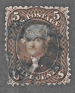 United States (1863) - Scott # 76a,  Used  Cat Val $425, damaged