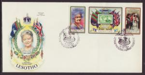 Lesotho Queen Mother 1980 U/A FDC BIN