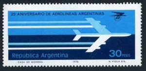 Argentina 1130, MNH. Michel 1269. Argentine Airlines, 25th Ann. 1976. Jet.