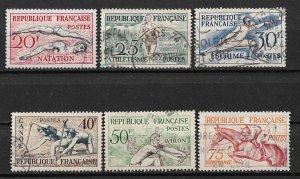 1952 France 700-5 Sports used C/S of 6