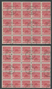 Canada #434aii, 434pqv Used Mini Panes, First Day Cancels