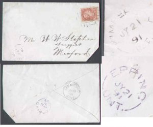 Canada-cover #8351 - 3c Small Queen-Grey Cnty-Cover-Kimberley,Ont sin