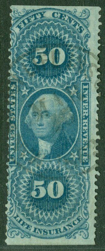 EDW1949SELL : USA 1862-71 Scott #R58b part perforated. Very Fine, Used. Cat $200