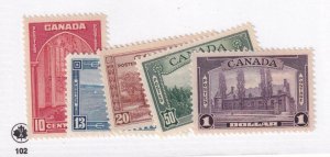 CANADA # 241-245 VF-MVLH CAT VALUE $211 BUY NOW ONLY 20%