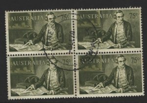 Australia Sc#414 Used Block of 4