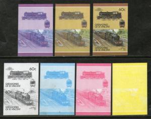 St. Vincent Grenadiness 1987 Class V1 UK Sc 321 Locomotive Train Railway Tran...