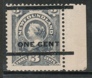 Newfoundland #77 Very Fine Mint Lightly Hinged Type C Overprint