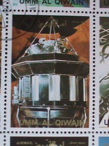 ​UNN AL QIWAIN STAMP:HISTORY OF SPACE  STAMPS CTO LARGE FULL SHEET VERY FINE