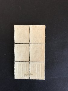 GB 1912 KGV SG345wi Block of Four Watermark Inverted UM.