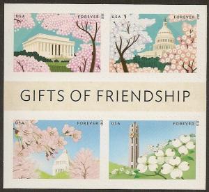 US 4982-4985 4985a Gifts of Friendship forever block set (4 stamps) MNH 