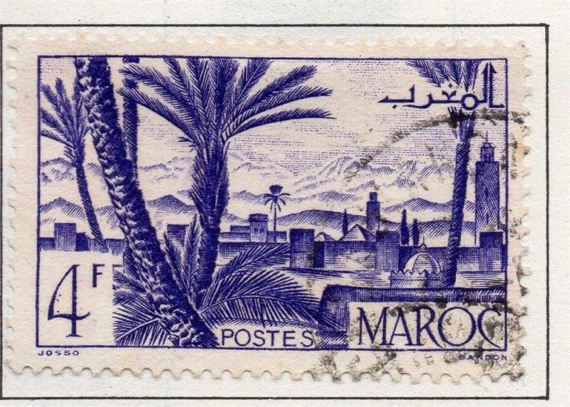 French Morocco 1947-54 Early Issue Fine Used 4F. 138688