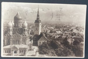 1930 Tallinn Estonia RPPC Postcard Cover To Riga Latvia Cathedral Of Aleksander