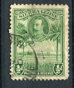 SIERRA LEONE; 1930s early GV pictorial issue fine used 1/2d. value