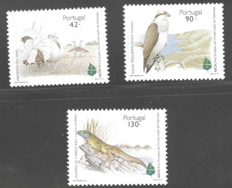 Portugal Scott 2039-2041 MNH** 1995 nature conservation set