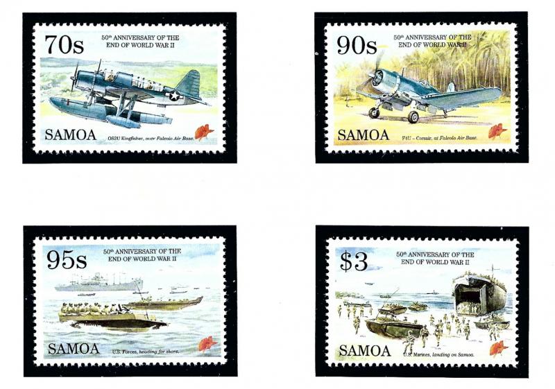 Samoa 890-93 MNH 1995 End of WWII Anniversary