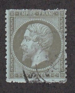 France # 22, Emperor Napoleon III,  Used, 13 Cat