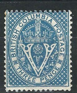 British Colombia & Vancouver Is. 7 SG 21 MHR Fine 1865 SCV $160.00