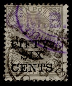 CEYLON QV SG170, 56c on 96c drab, USED. Cat £27.