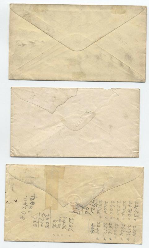 3 3ct 1851-7 issue covers #11, #25 and #26 [y3857]